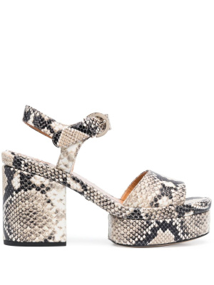 

Snakeskin-effect platform sandals, Chloé Snakeskin-effect platform sandals