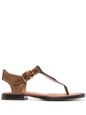 

Tonal-stitch leather sandals, Chloé Tonal-stitch leather sandals