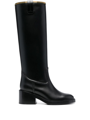 

Block-heel leather boots, Chloé Block-heel leather boots