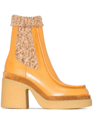 

Jamie 105mm rib-knit ankle boots, Chloé Jamie 105mm rib-knit ankle boots