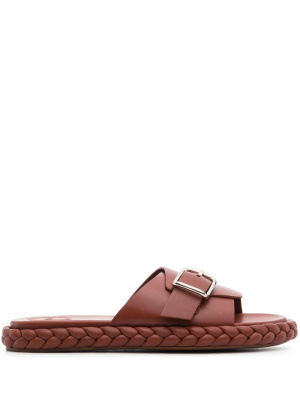 

Braided-sole leather slides, Chloé Braided-sole leather slides