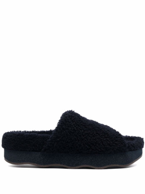 

Wavy shearling slides, Chloé Wavy shearling slides