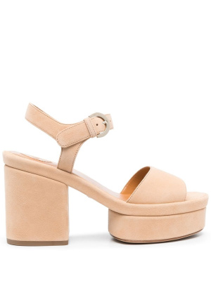 

100mm Odina platform-sole detail sandals, Chloé 100mm Odina platform-sole detail sandals