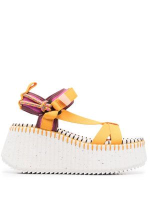 

Nama Wedge leather sandals, Chloé Nama Wedge leather sandals