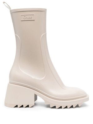 

70mm debossed-logo chunky boots, Chloé 70mm debossed-logo chunky boots