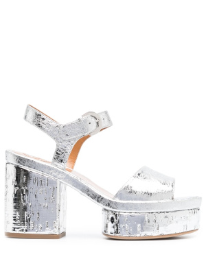 

Odina 100mm leather sandals, Chloé Odina 100mm leather sandals