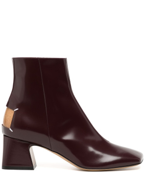 

Four-stitch 60mm leather ankle boots, Maison Margiela Four-stitch 60mm leather ankle boots