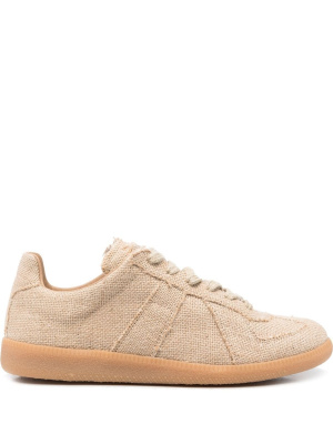 

Woven low-top lace-up sneakers, Maison Margiela Woven low-top lace-up sneakers