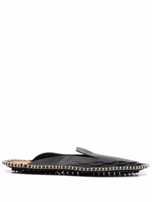 

Round-toe leather slippers, Maison Margiela Round-toe leather slippers