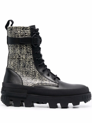 

Tweed-panelled mid-calf boots, Moncler Tweed-panelled mid-calf boots