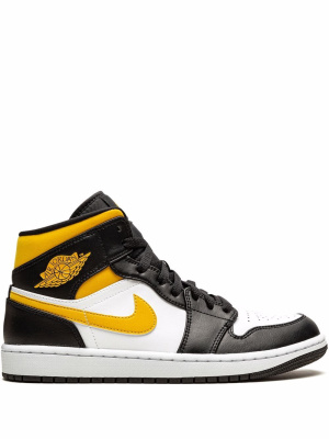 

1 Mid "White/Pollen/Black" sneakers, Jordan 1 Mid "White/Pollen/Black" sneakers