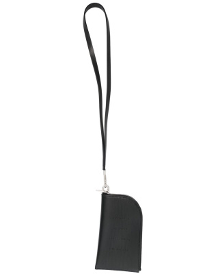 

Neck-strap leather wallet, Rick Owens Neck-strap leather wallet