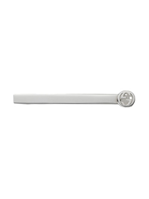 

Tie bar in silver with interlocking G, Gucci Tie bar in silver with interlocking G