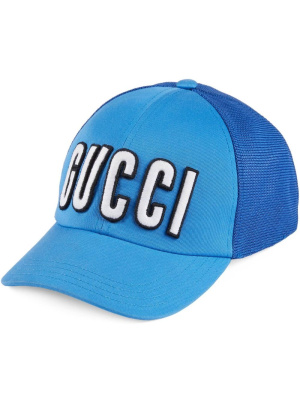 

Logo-embroidered mesh cap, Gucci Logo-embroidered mesh cap