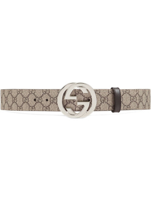 

GG Supreme leather belt, Gucci GG Supreme leather belt