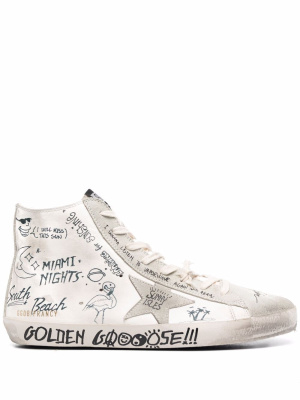 

Francy distressed high-top sneakers, Golden Goose Francy distressed high-top sneakers