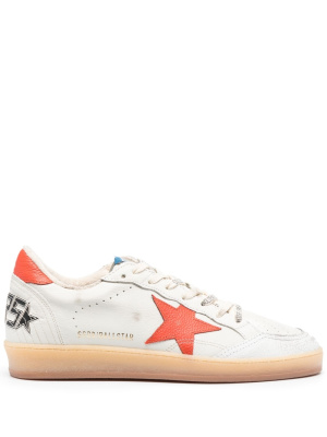 

Star-motif low-top leather sneakers, Golden Goose Star-motif low-top leather sneakers