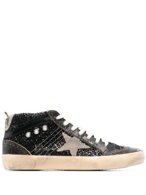 

GG Mid Star lace-up sneakers, Golden Goose GG Mid Star lace-up sneakers