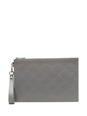 

GG monogram-embossed clutch, Gucci GG monogram-embossed clutch