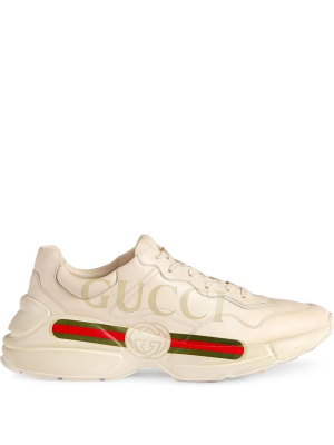 

Rhyton-logo leather sneakers, Gucci Rhyton-logo leather sneakers