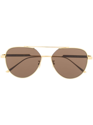 

Pilot-frame tinted sunglasses, Bottega Veneta Eyewear Pilot-frame tinted sunglasses