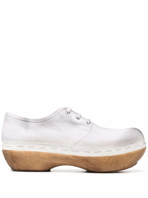 

Wooden sole lace-up shoes, Maison Margiela Wooden sole lace-up shoes