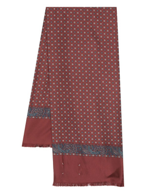 

Geometric-print frayed scarf, Maison Margiela Geometric-print frayed scarf