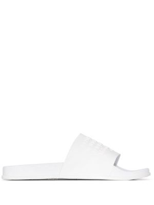 

Shower debossed-logo slides, Maison Margiela Shower debossed-logo slides