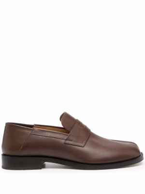 

Tabi-toe polished-finish loafers, Maison Margiela Tabi-toe polished-finish loafers