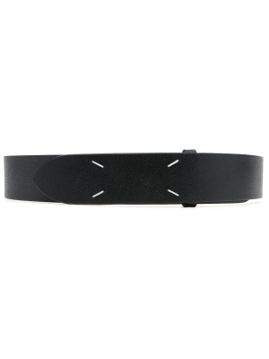 

Four-stitch logo leather belt, Maison Margiela Four-stitch logo leather belt