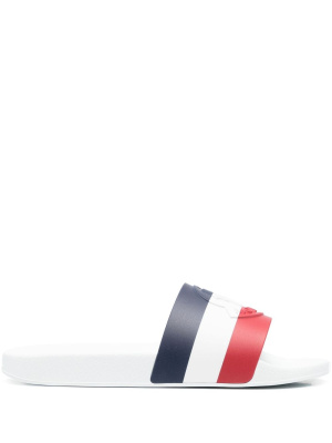 

Striped logo-detail slides, Moncler Striped logo-detail slides
