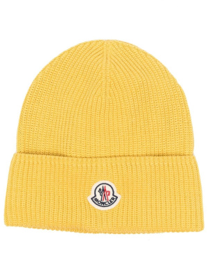 

Logo-patch knitted beanie, Moncler Logo-patch knitted beanie