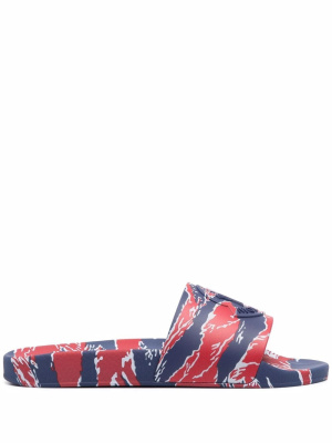 

Moountain-print sliders, Moncler Moountain-print sliders