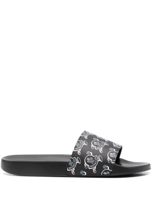 

Logo-print open-toe slides, Moncler Logo-print open-toe slides
