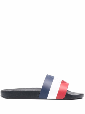 

Basile debossed-logo slides, Moncler Basile debossed-logo slides