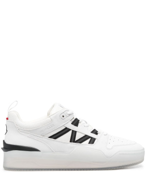 

Logo-patch leather sneakers, Moncler Logo-patch leather sneakers