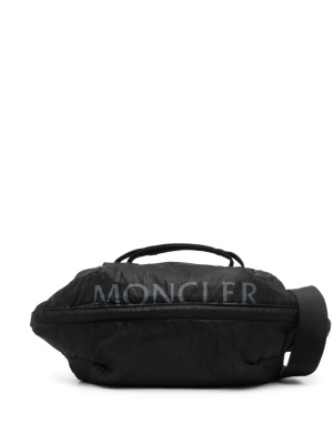 

Alchemy logo-print leather shoulder bag, Moncler Alchemy logo-print leather shoulder bag