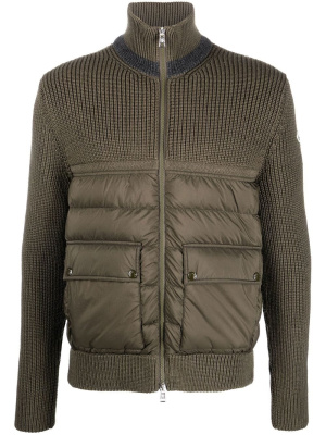 

Padded ribbed-knit jacket, Moncler Padded ribbed-knit jacket