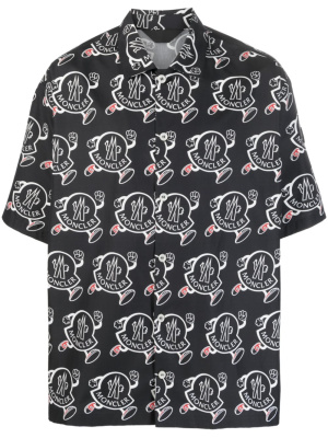 

Logo-print cotton bowling shirt, Moncler Logo-print cotton bowling shirt