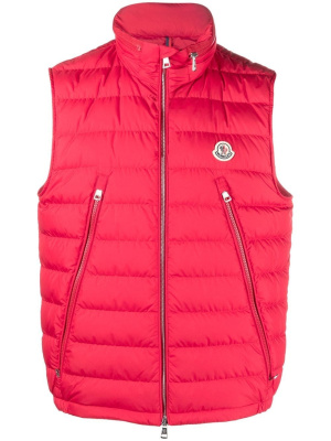 

Logo-patch padded vest, Moncler Logo-patch padded vest