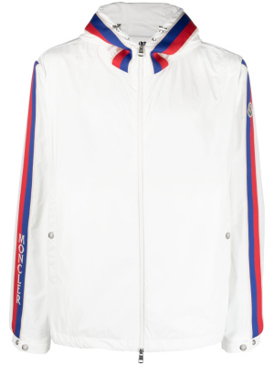 

Logo-tape detail jacket, Moncler Logo-tape detail jacket