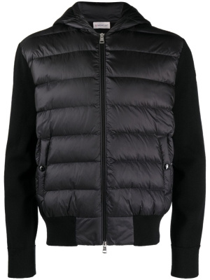 

Logo-patch padded fleece jacket, Moncler Logo-patch padded fleece jacket