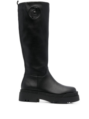 

Embossed-logo knee-length boots, LIU JO Embossed-logo knee-length boots