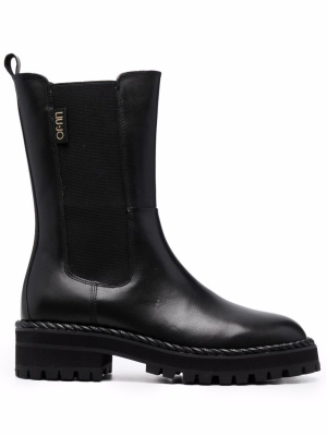 

Logo-patch mid-length boots, LIU JO Logo-patch mid-length boots