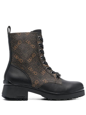 

New Nancy monogram-print boots, LIU JO New Nancy monogram-print boots