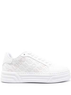 

Logo-print leather sneakers, LIU JO Logo-print leather sneakers