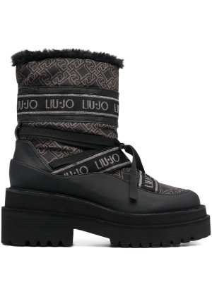 

Monogram-print 70mm ankle boots, LIU JO Monogram-print 70mm ankle boots