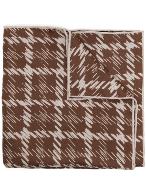 

Abstract check-print pocket square, Brioni Abstract check-print pocket square