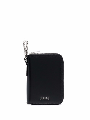 

Logo plaque zip-around wallet, Juun.J Logo plaque zip-around wallet