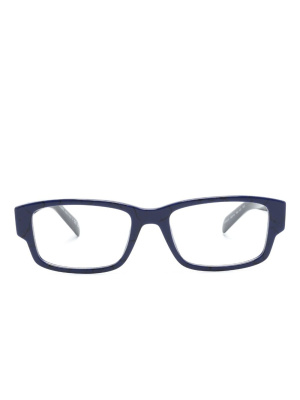

Enamel-logo square-frame glasses, Prada Eyewear Enamel-logo square-frame glasses